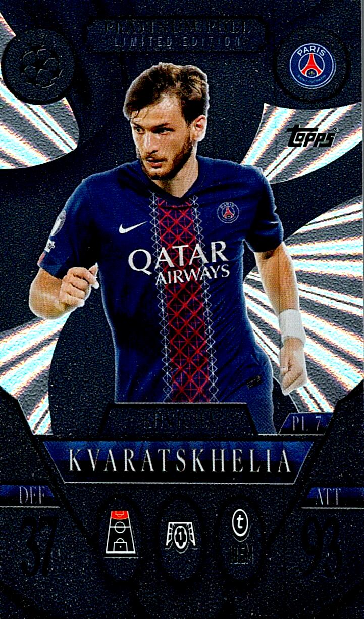MATCH ATTAX CHAMPIONS LEAGUE 2025/2026 KVARATSKHELIA PLATINUM PULL NºPL7