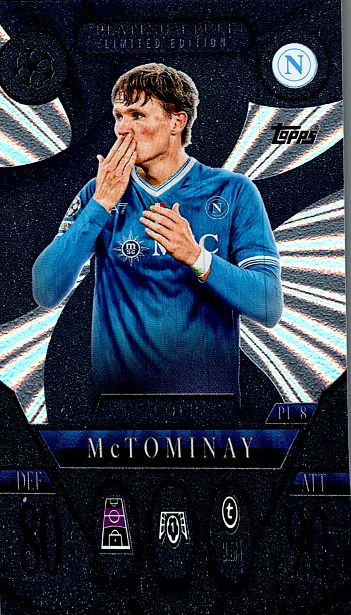MATCH ATTAX CHAMPIONS LEAGUE 2025/2026 McTOMINAY PLATINUM PULL NºPL8