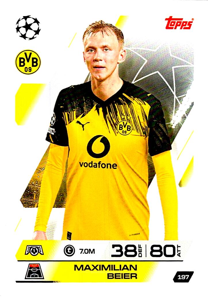 MATCH ATTAX CHAMPIONS LEAGUE 2025/2026 MAXIMILIAN BEIER Nº197