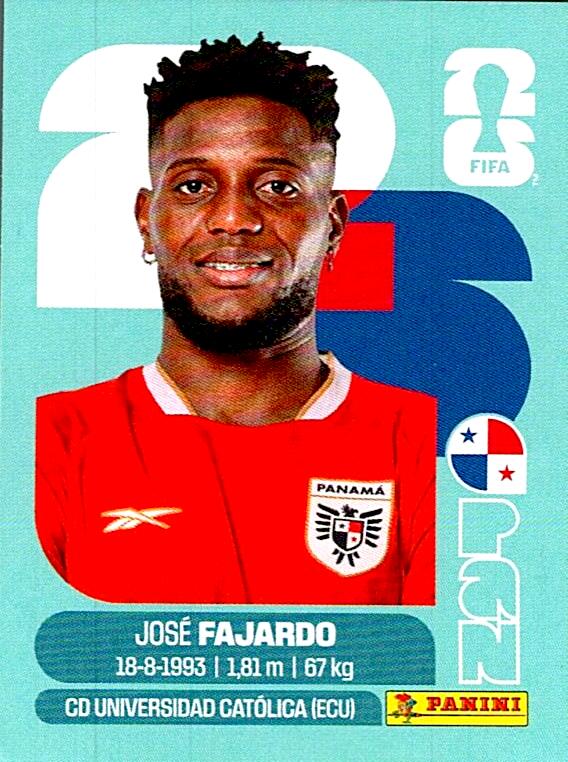 STICKERS FIFA WORLD CUP 2026 JOSE FAJARDO NºPAN 17