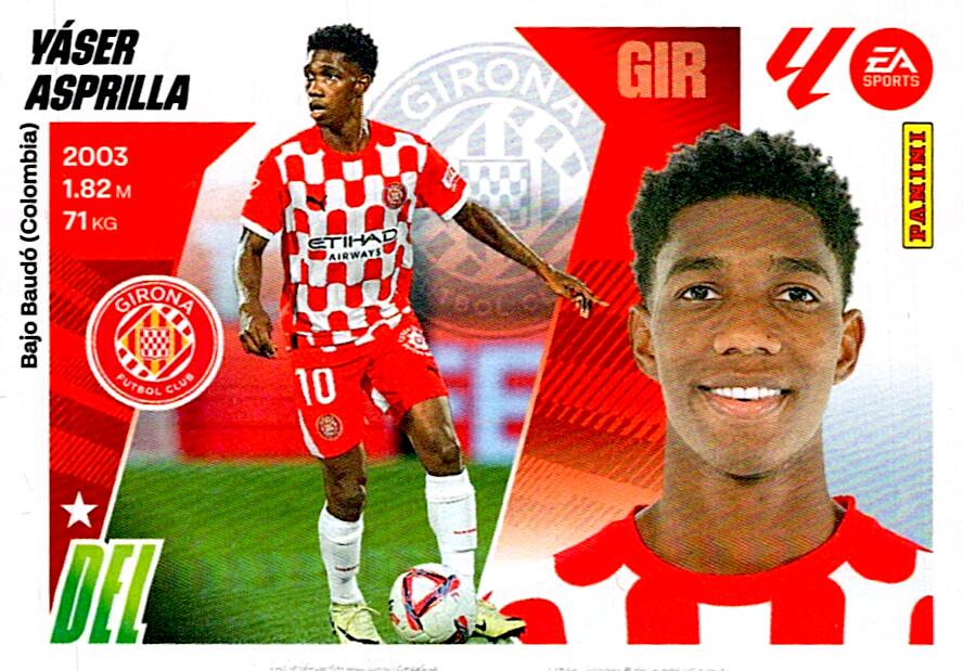LIGA ESTE 2025/2026 GIRONA FC YASER ASPRILLA Nº17