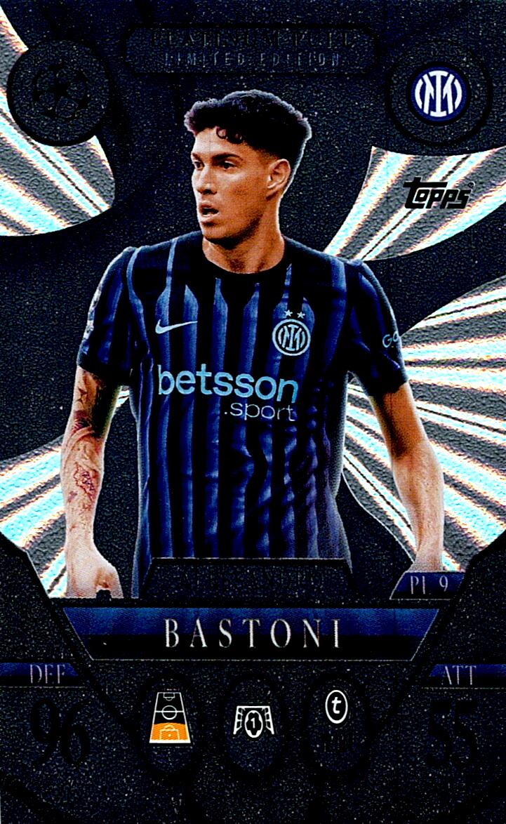 MATCH ATTAX CHAMPIONS LEAGUE 2025/2026 BASTONI PLATINUM PULL NºPL9