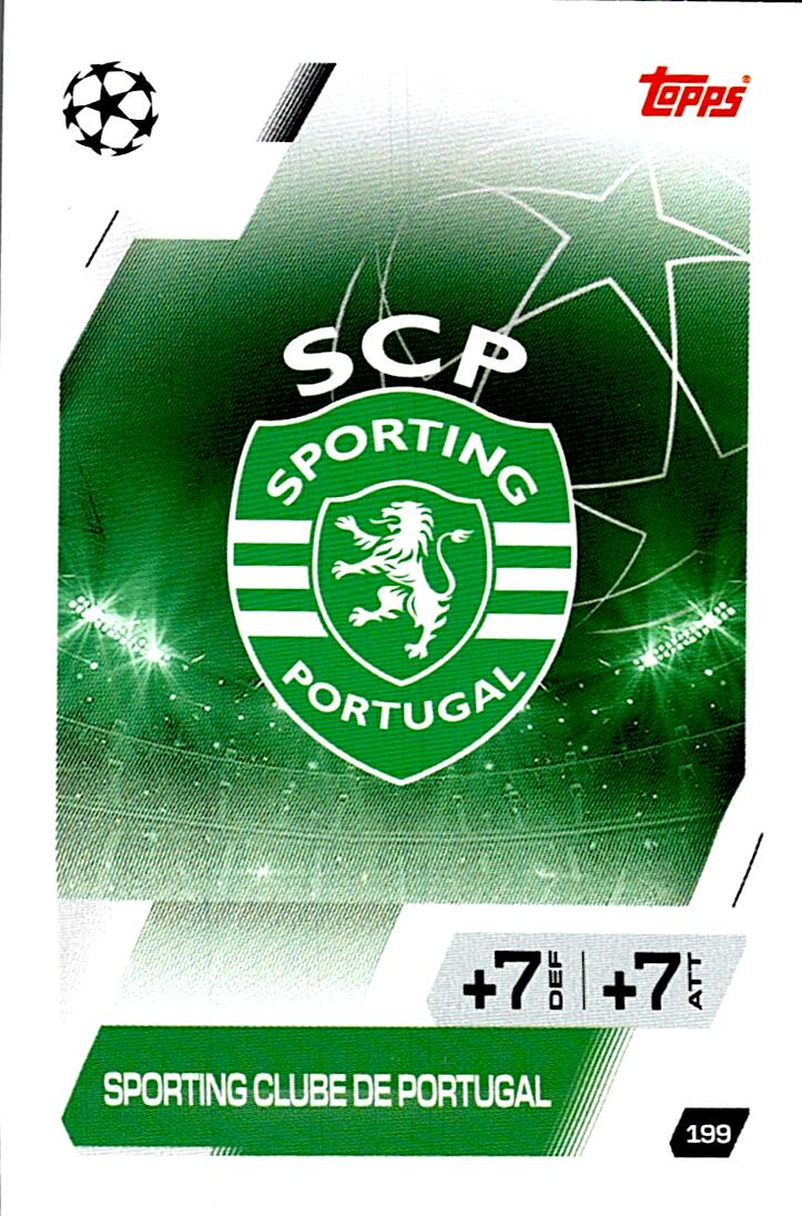 MATCH ATTAX CHAMPIONS LEAGUE 2025/2026 ESCUDO SPORTING DE PORTUGAL Nº199