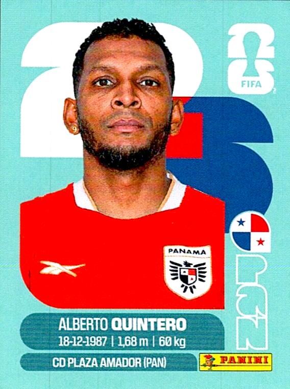STICKERS FIFA WORLD CUP 2026 ALBERTO QUINTERO NºPAN 20
