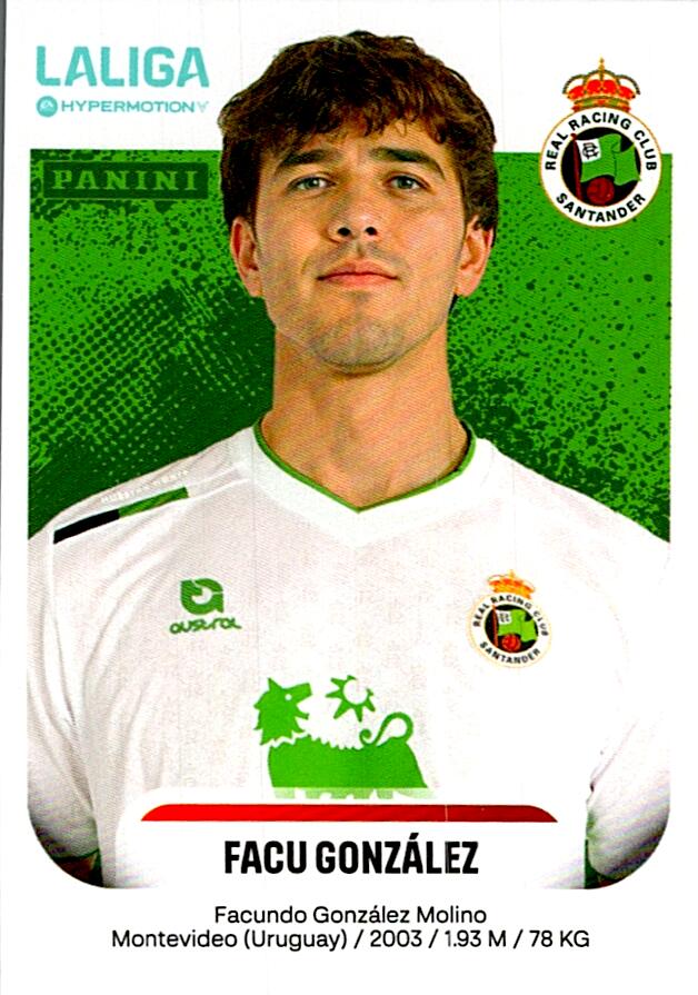 LALIGA HYPERMOTION 2025-26 FACU GONZALEZ RACING DE SANTANDER Nº332