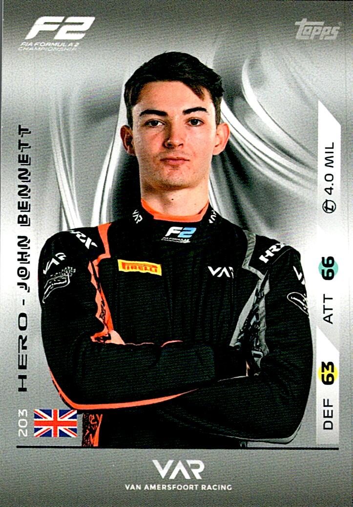 Turbo Attax 2025 JOHN BENNETT nº203