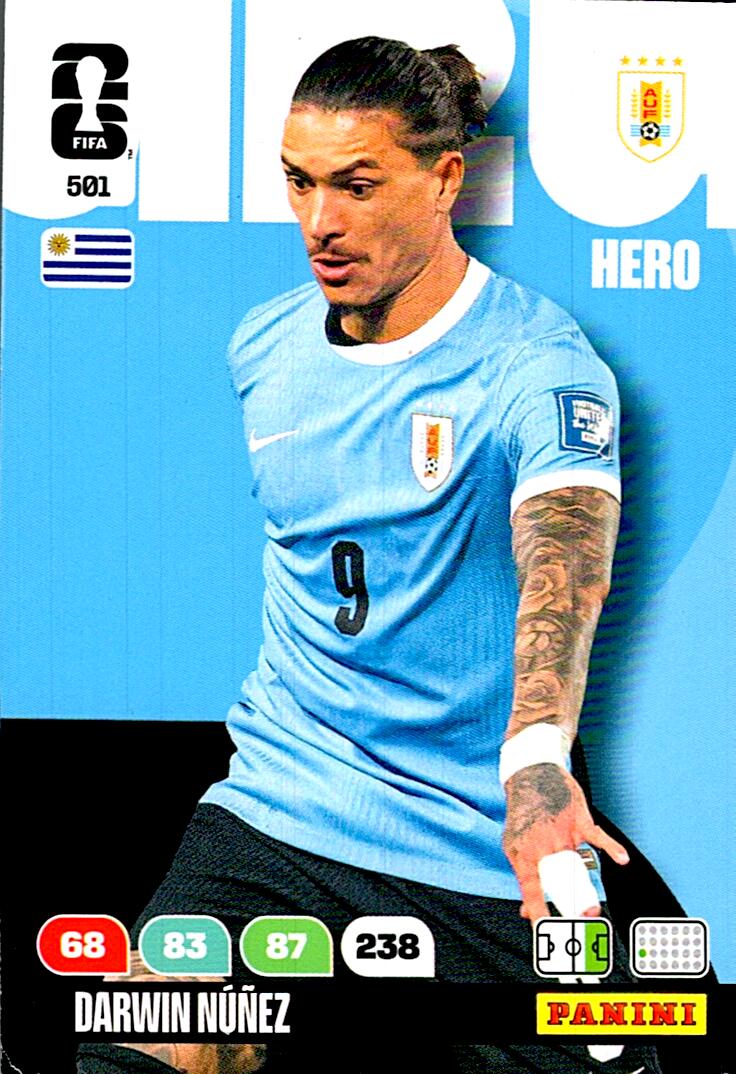 ADRENALYN WORLD CUP 2026 DARWIN NUÑEZ URUGUAY Nº501