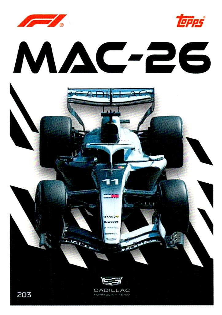 TURBO ATTAX FORMULA 1 2026 SERGIO PEREZ CADILLAC MAC-26 Nº203