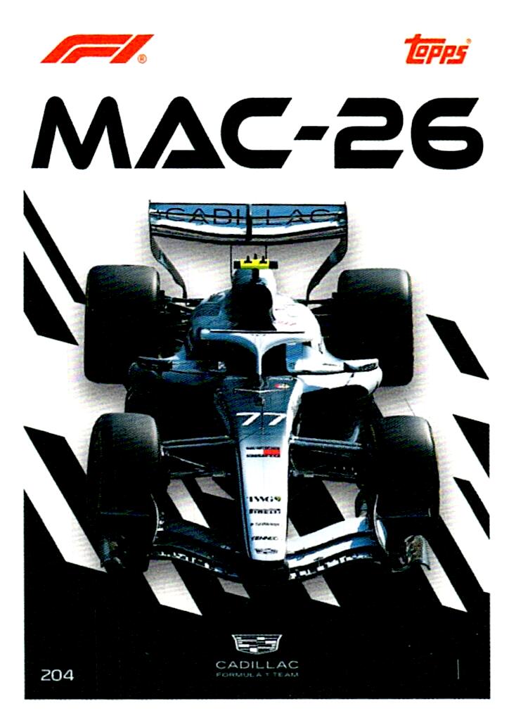 TURBO ATTAX FORMULA 1 2026 VALTTERI BOTTAS CADILLAC MAC-26 Nº204