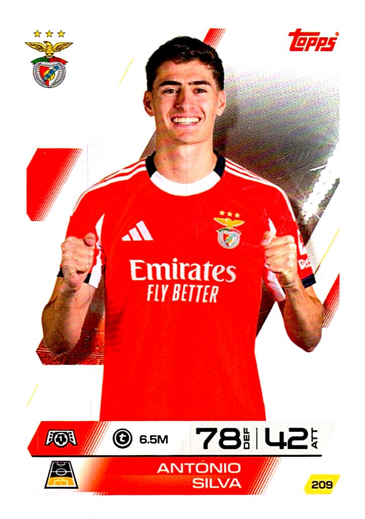 MATCH ATTAX CHAMPIONS LEAGUE 2025/2026 ANTONIO SILVA Nº209