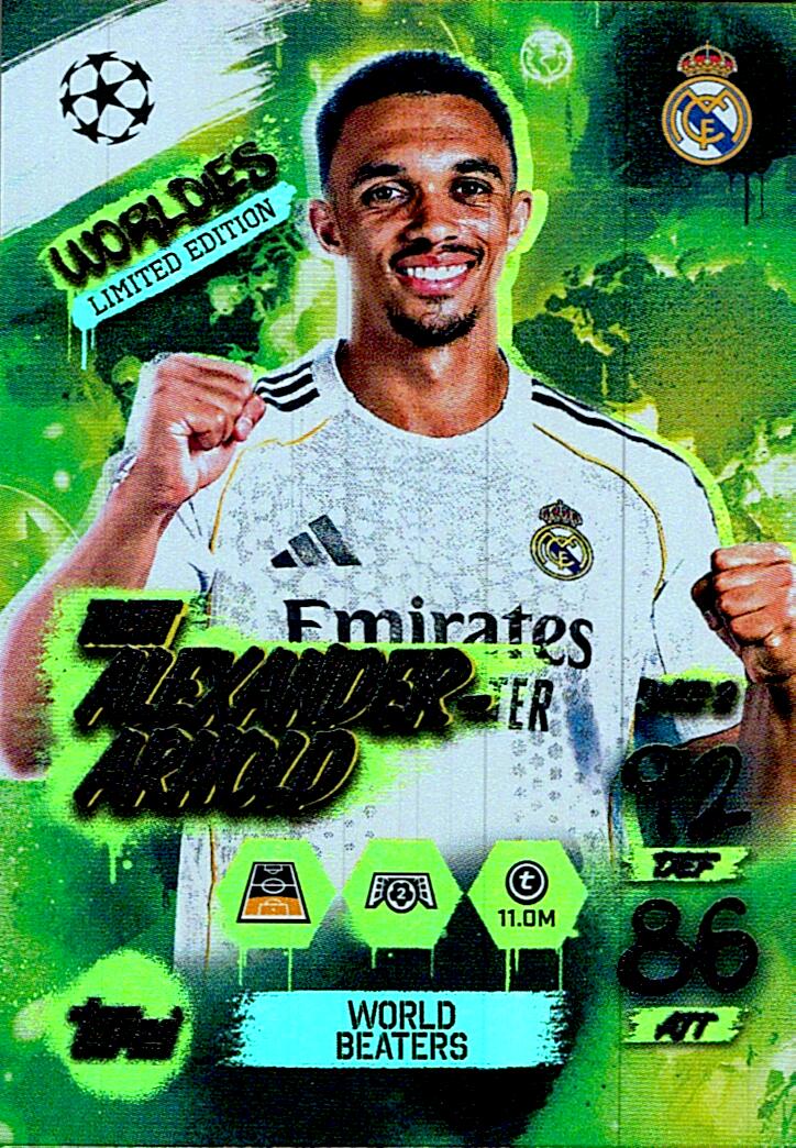 MATCH ATTAX CHAMPIONS LEAGUE 2025/2026 ALEXANDER-ARNOLD WORLDIES NºWLE2