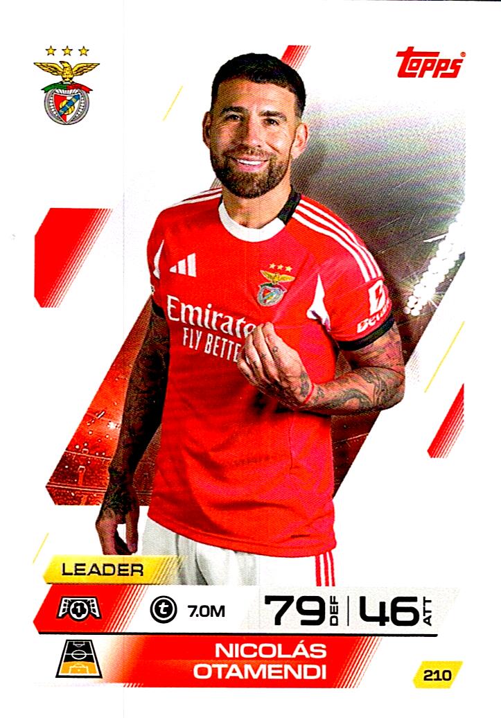 MATCH ATTAX CHAMPIONS LEAGUE 2025/2026 NICOLAS OTAMENDI Nº210