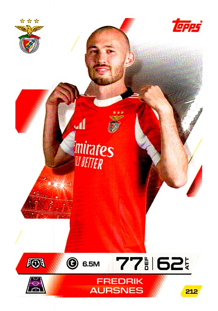 MATCH ATTAX CHAMPIONS LEAGUE 2025/2026 FREDRIK AURSNES Nº212