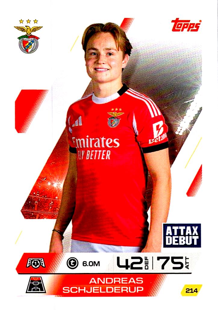 MATCH ATTAX CHAMPIONS LEAGUE 2025/2026 ANDREAS SCHJELDERUP Nº214