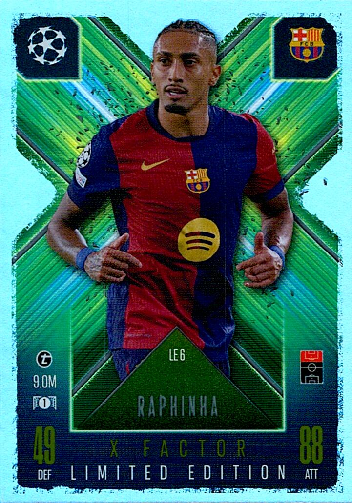 Match Attax Extra 2025 Raphinha Limited Edition nºLE6