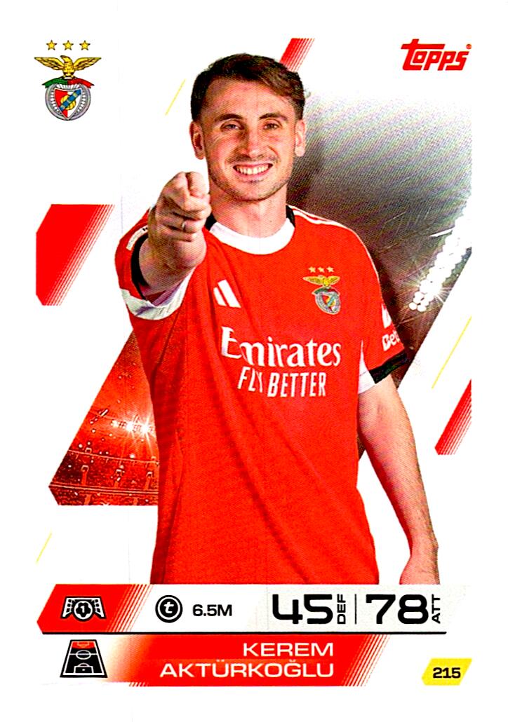 MATCH ATTAX CHAMPIONS LEAGUE 2025/2026 KEREM AKTÜRKOGLU Nº215