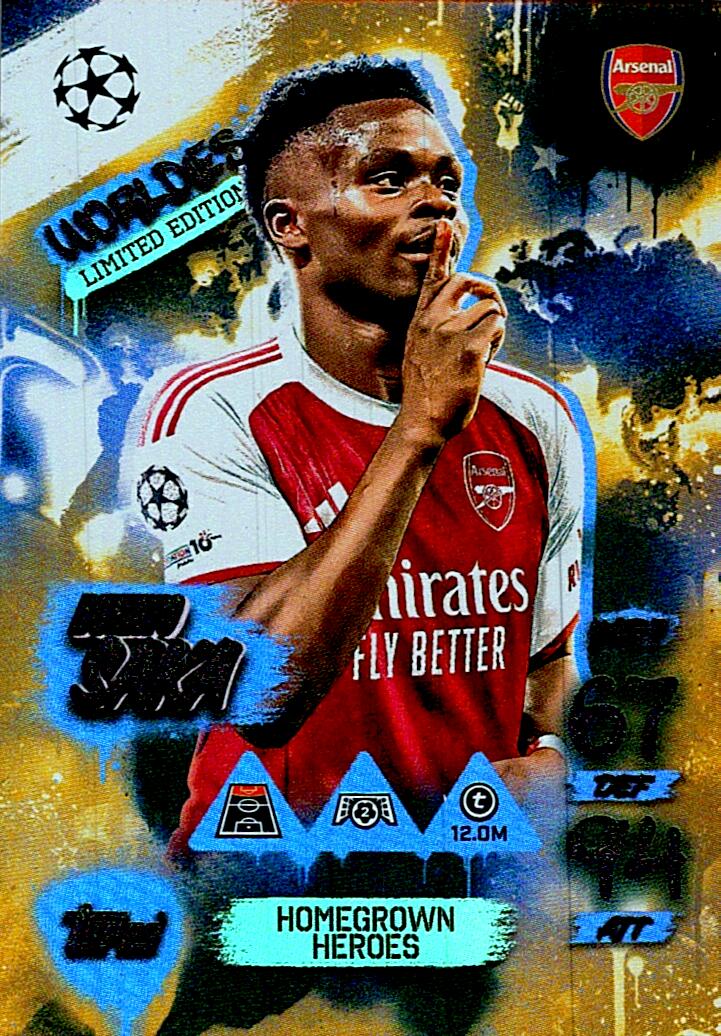 MATCH ATTAX CHAMPIONS LEAGUE 2025/2026 SAKA WORLDIES NºWLE7
