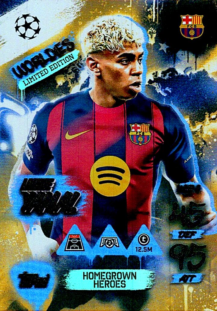 MATCH ATTAX CHAMPIONS LEAGUE 2025/2026 LAMINE YAMAL WORLDIES NºWLE8