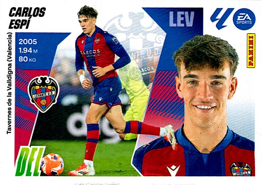 LIGA ESTE 2025/2026 UD LEVANTE CARLOS ESPI Nº19A