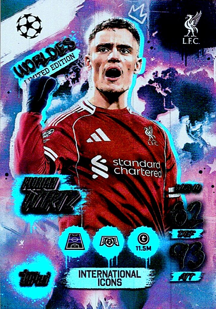 MATCH ATTAX CHAMPIONS LEAGUE 2025/2026 WIRTZ WORLDIES NºWLE10