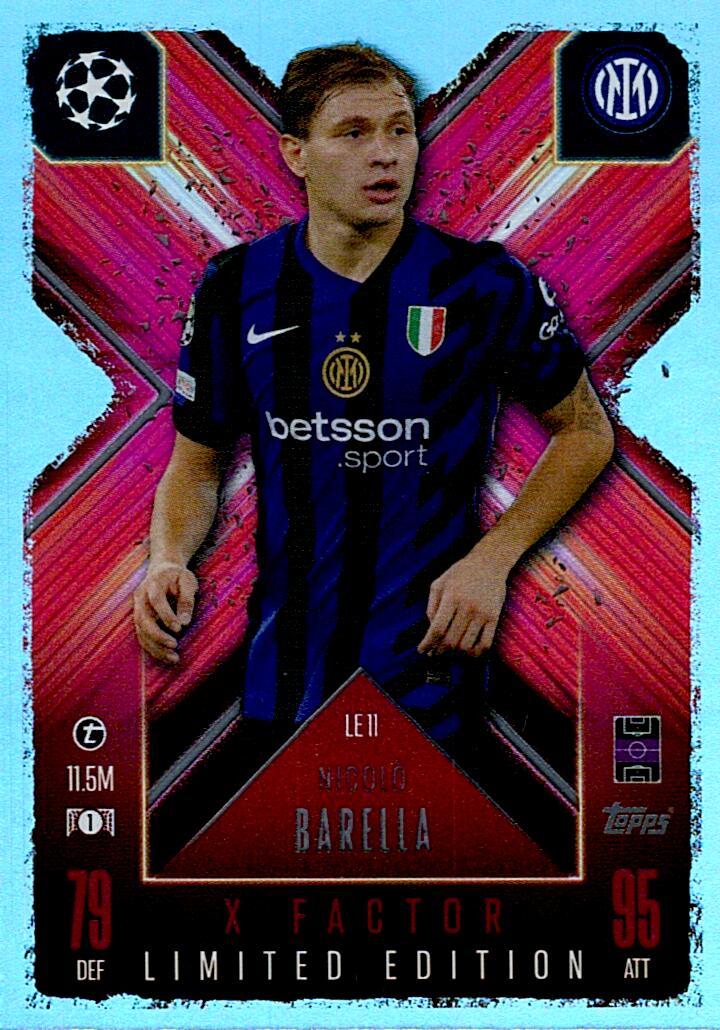 Match Attax Extra 2025 Nicoló Barella Limited Edition nºLE11