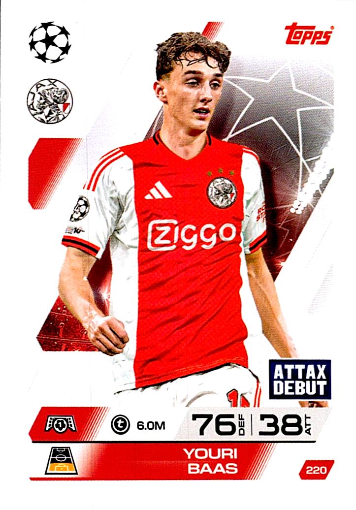 MATCH ATTAX CHAMPIONS LEAGUE 2025/2026 YOURI BAAS Nº220