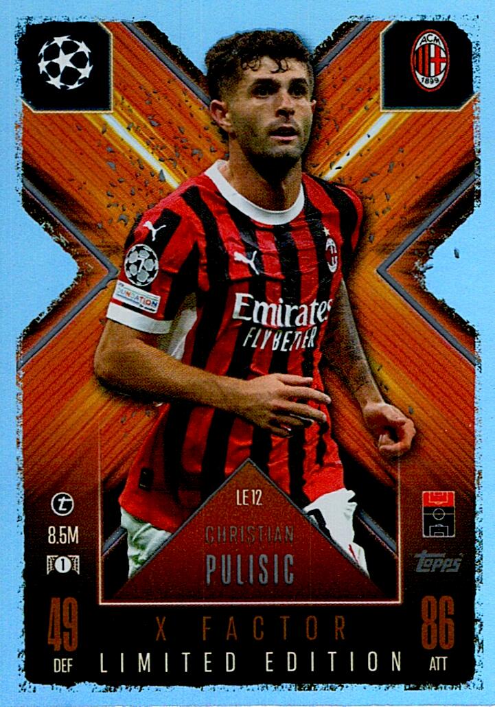 Match Attax Extra 2025 Christian Pulisic Limited Edition nºLE12