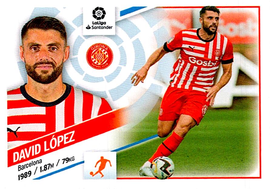 Cromo Liga Este 2022/2023 DAVID LOPEZ GIRONA FC Nº12 TERCERA EDICION
