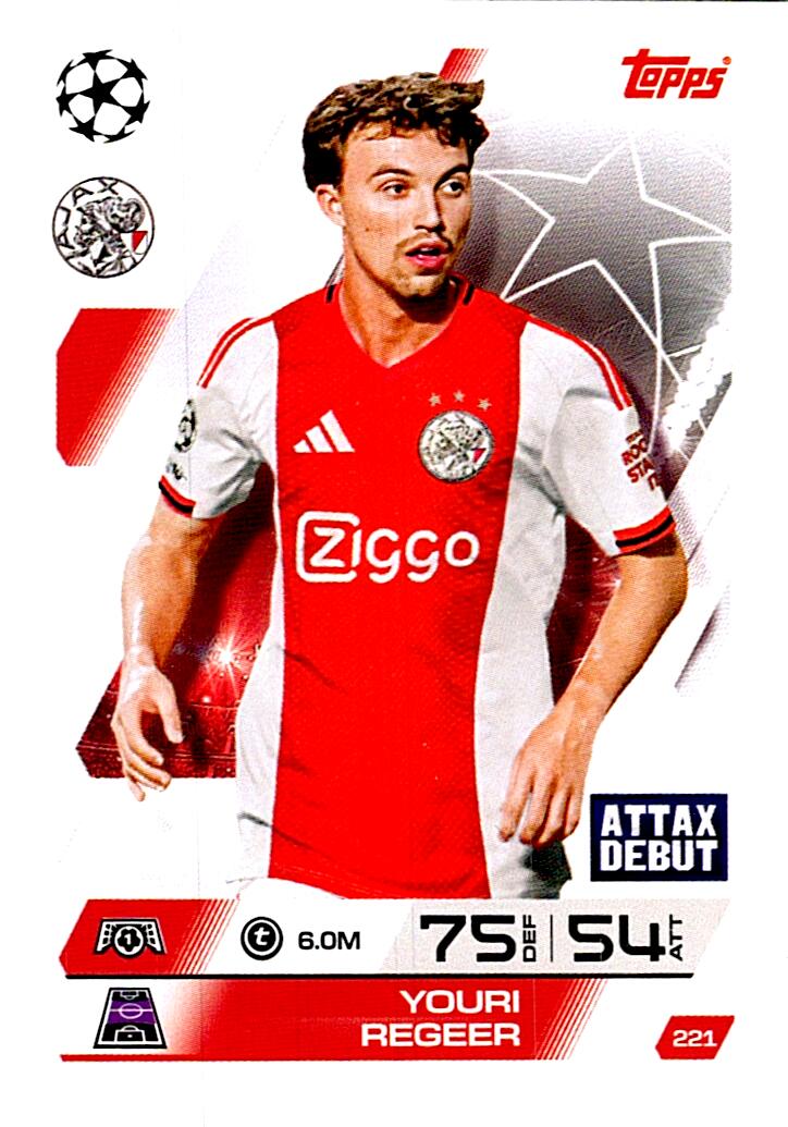 MATCH ATTAX CHAMPIONS LEAGUE 2025/2026 YOURI REGEER Nº221