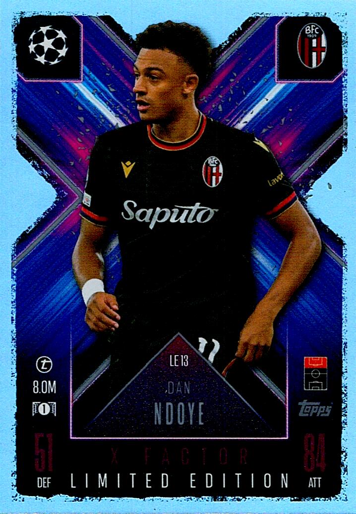 Match Attax Extra 2025 Dan Ndoye Limited Edition nºLE13
