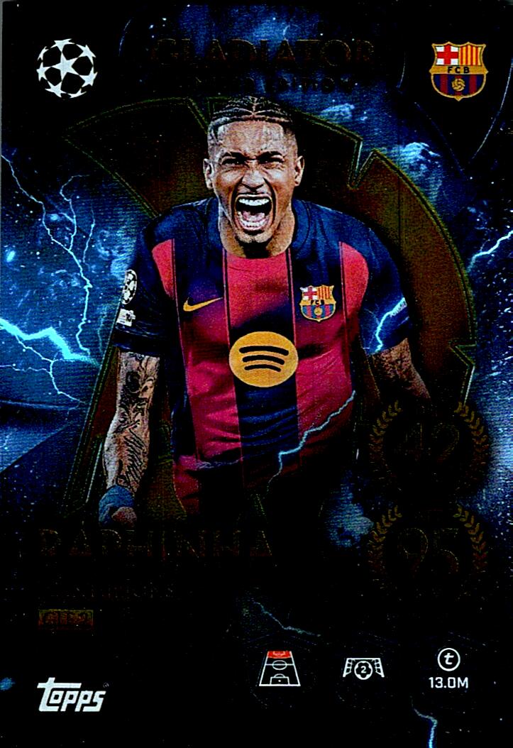 MATCH ATTAX CHAMPIONS LEAGUE 2025/2026 RAPHINHA GLADIATOR NºGLE2