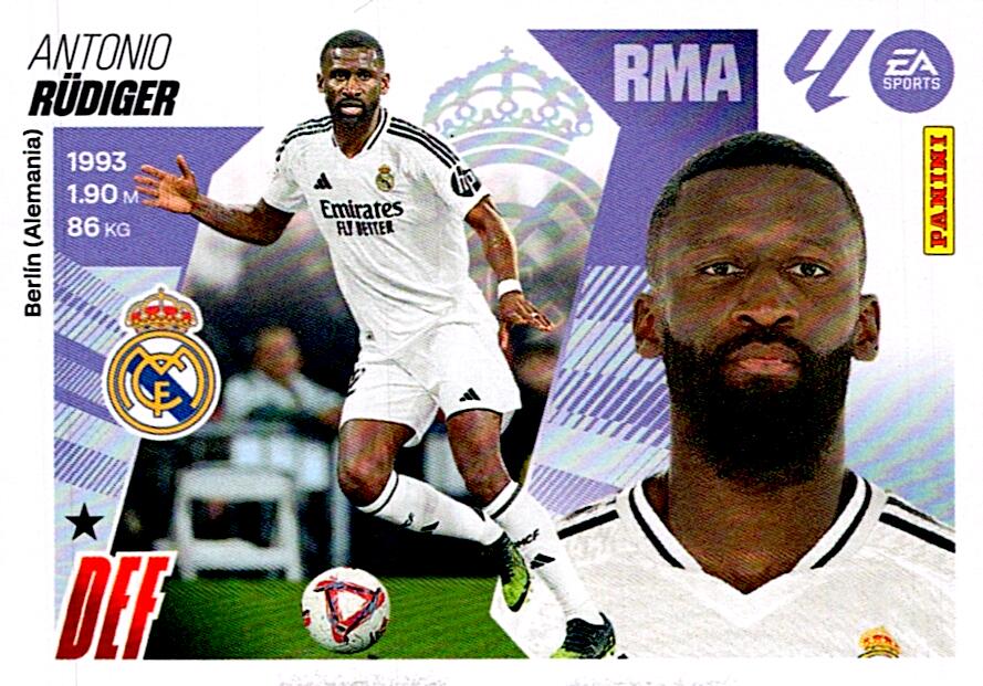 LIGA ESTE 2025/2026 REAL MADRID RÜDIGER Nº7