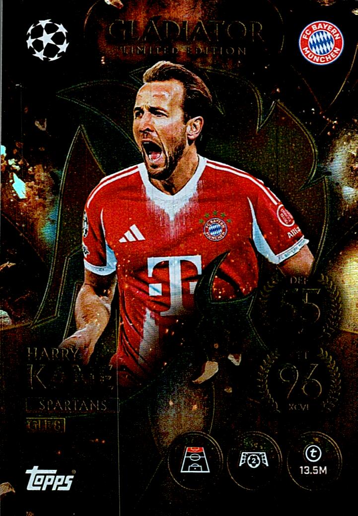 MATCH ATTAX CHAMPIONS LEAGUE 2025/2026 HARRY KANE GLADIATOR NºGLE8