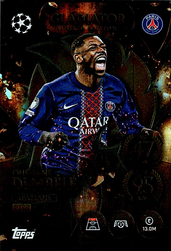 MATCH ATTAX CHAMPIONS LEAGUE 2025/2026 DEMBELE GLADIATOR NºGLE9
