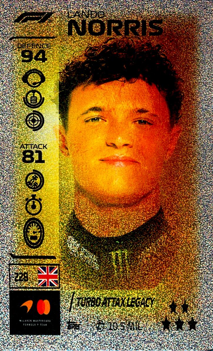 TURBO ATTAX FORMULA 1 2026 LANDO NORRIS  Nº228