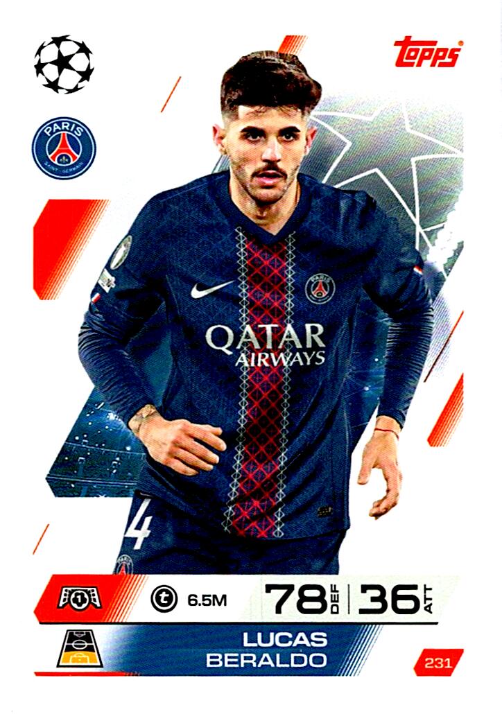 MATCH ATTAX CHAMPIONS LEAGUE 2025/2026 LUCAS BERALDO Nº231