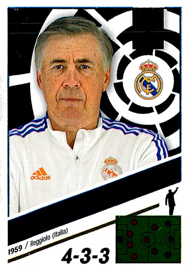 Cromo Liga Este 2022/2023 CARLO ANCELOTTI REAL MADRID Nº2