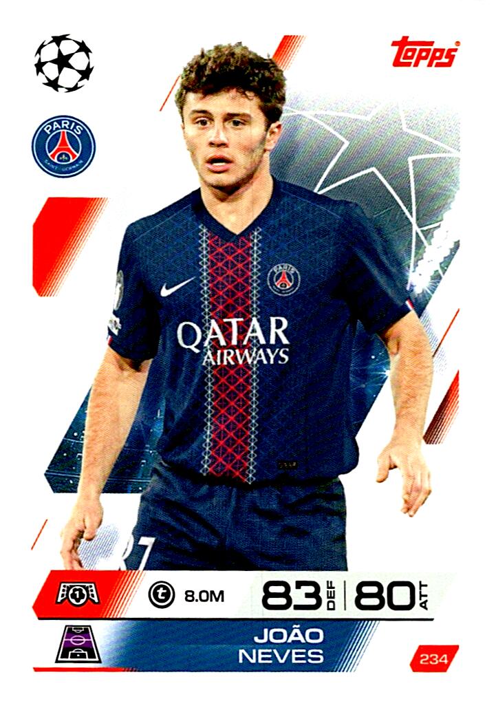 MATCH ATTAX CHAMPIONS LEAGUE 2025/2026 JOAO NEVES Nº234
