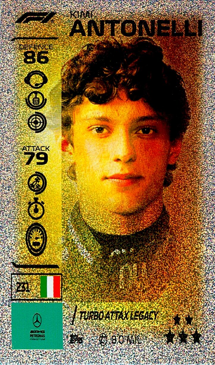 TURBO ATTAX FORMULA 1 2026 KIMI ANTONELLI Nº231