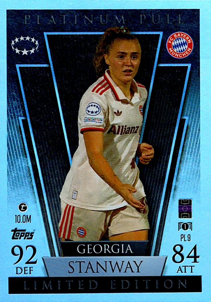 Match Attax Extra 2025 Georgia Stanway Platinum Pull nºPL9