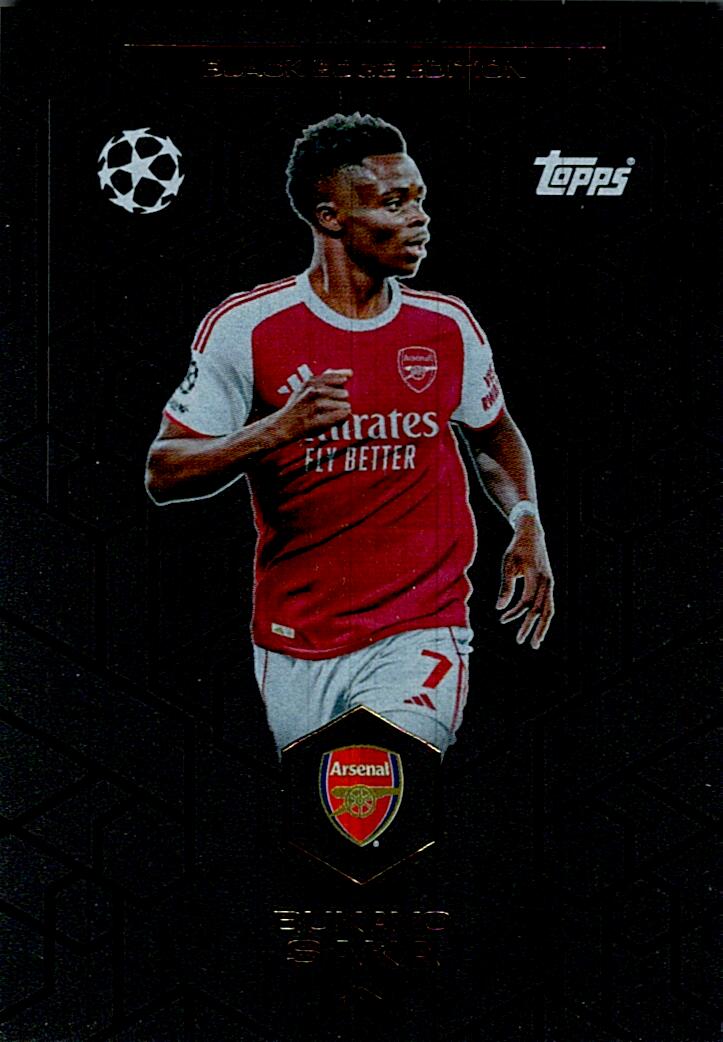 MATCH ATTAX CHAMPIONS LEAGUE 2025/2026 BUKAYO SAKA BLACK EDGE EDITION NºBE2