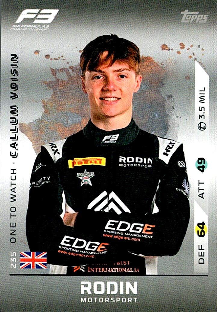 Turbo Attax 2025 CALLUM VOISIN nº235