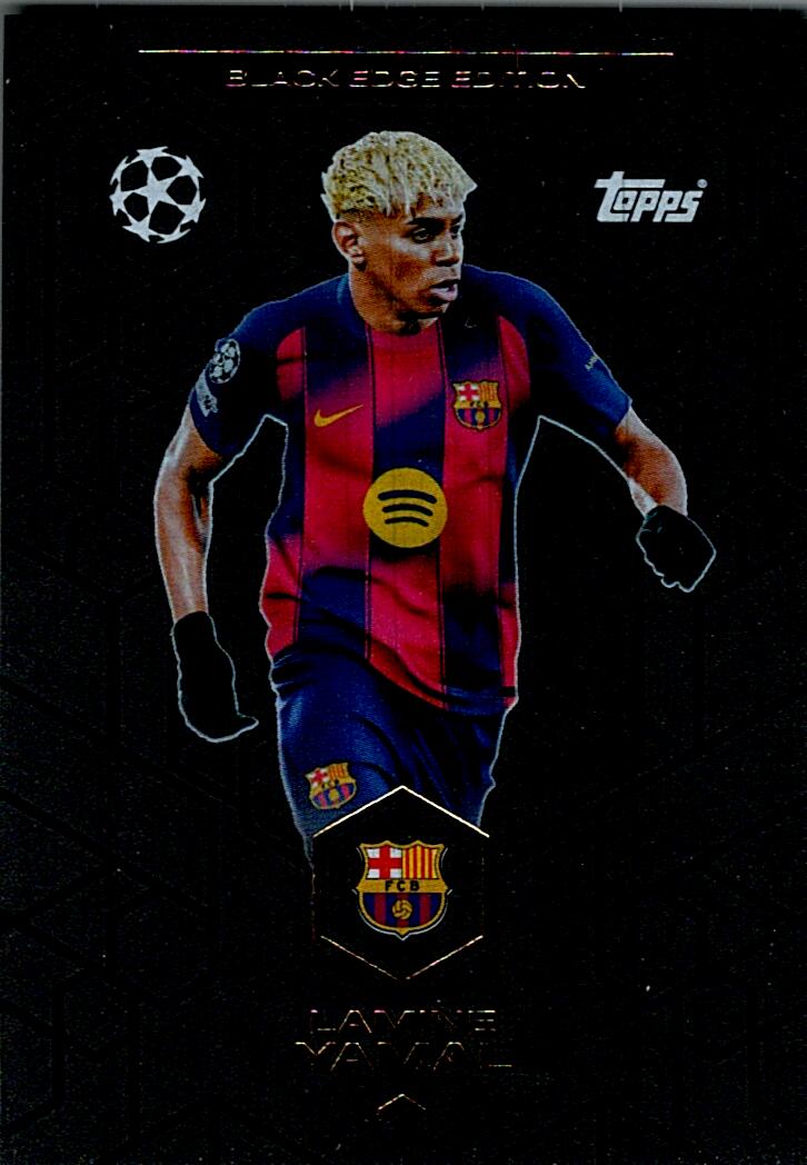 MATCH ATTAX CHAMPIONS LEAGUE 2025/2026 LAMINE YAMAL BLACK EDGE EDITION NºBE3