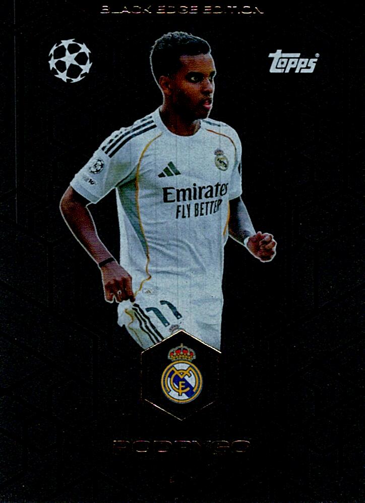 MATCH ATTAX CHAMPIONS LEAGUE 2025/2026 RODRYGO BLACK EDGE EDITION NºBE4