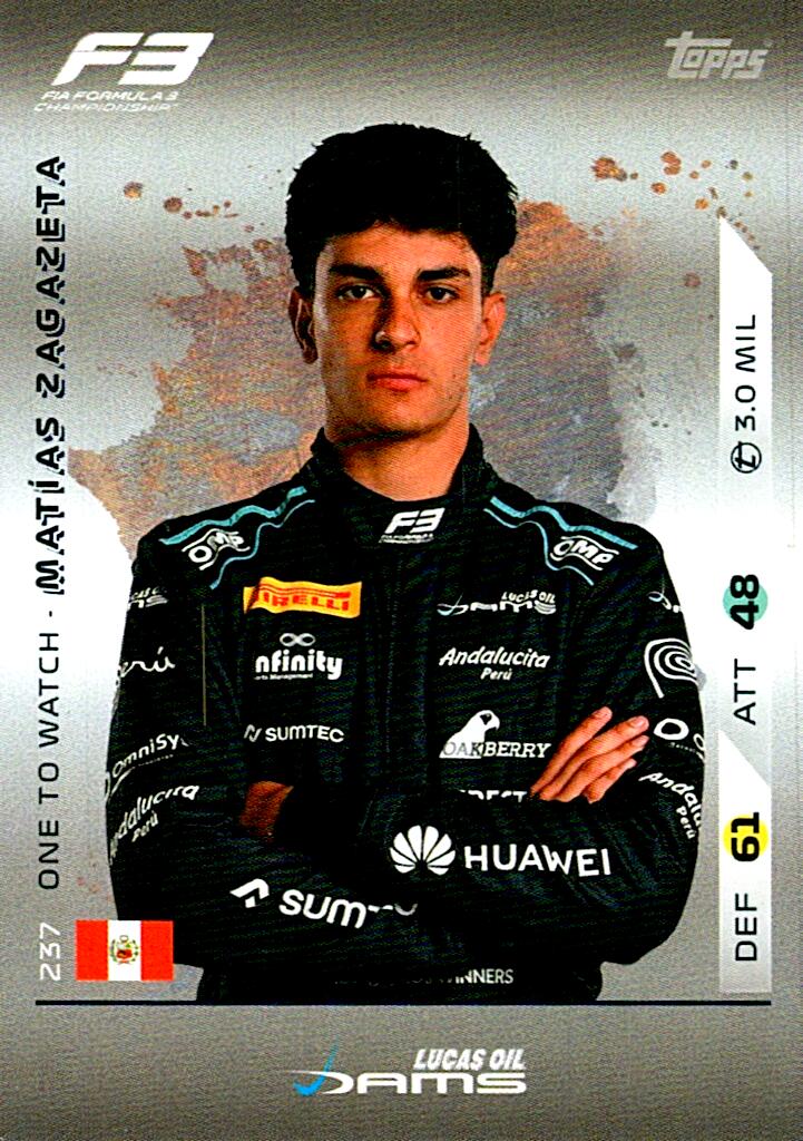 Turbo Attax 2025 MATIAS ZAGAZETA nº237