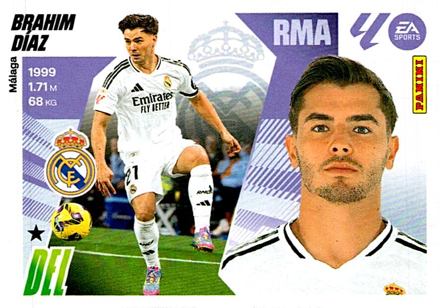 LIGA ESTE 2025/2026 REAL MADRID BRAHIM DIAZ Nº17A