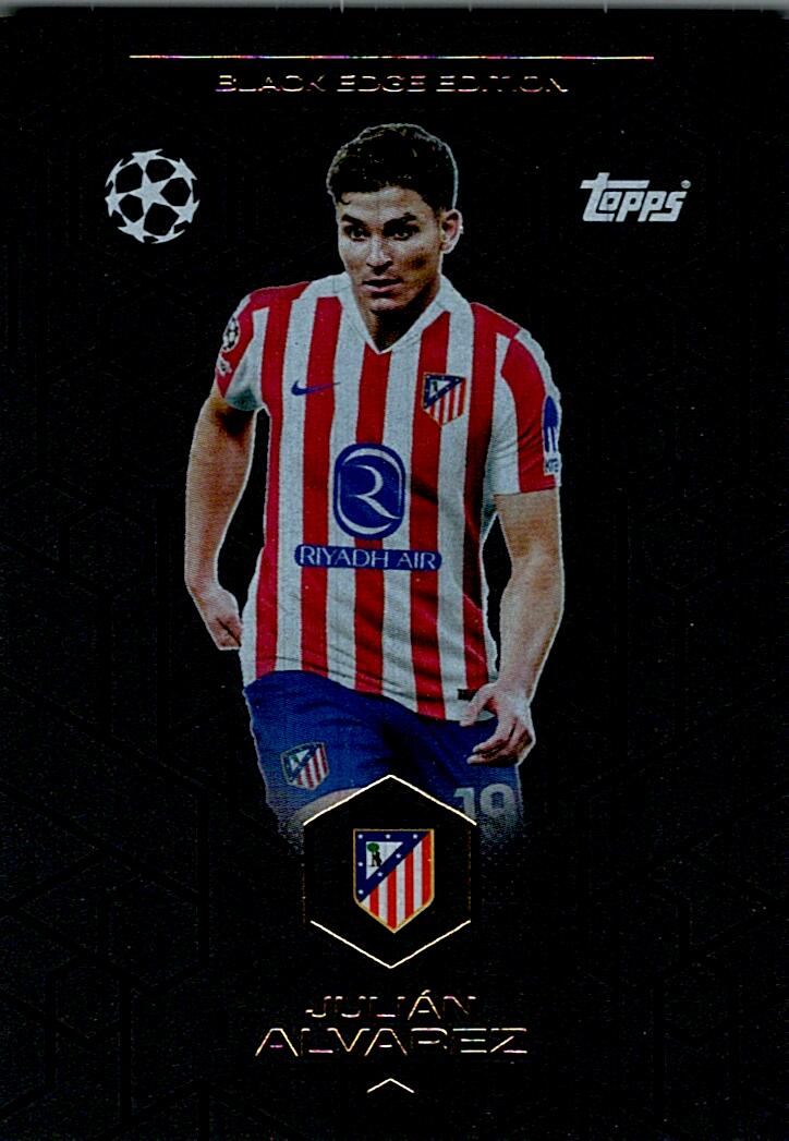 MATCH ATTAX CHAMPIONS LEAGUE 2025/2026 JULIAN ALVAREZ BLACK EDGE EDITION NºBE5