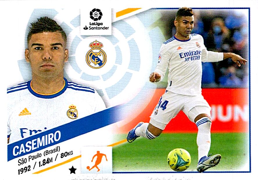 Cromo Liga Este 2022/2023 CASEMIRO REAL MADRID Nº10