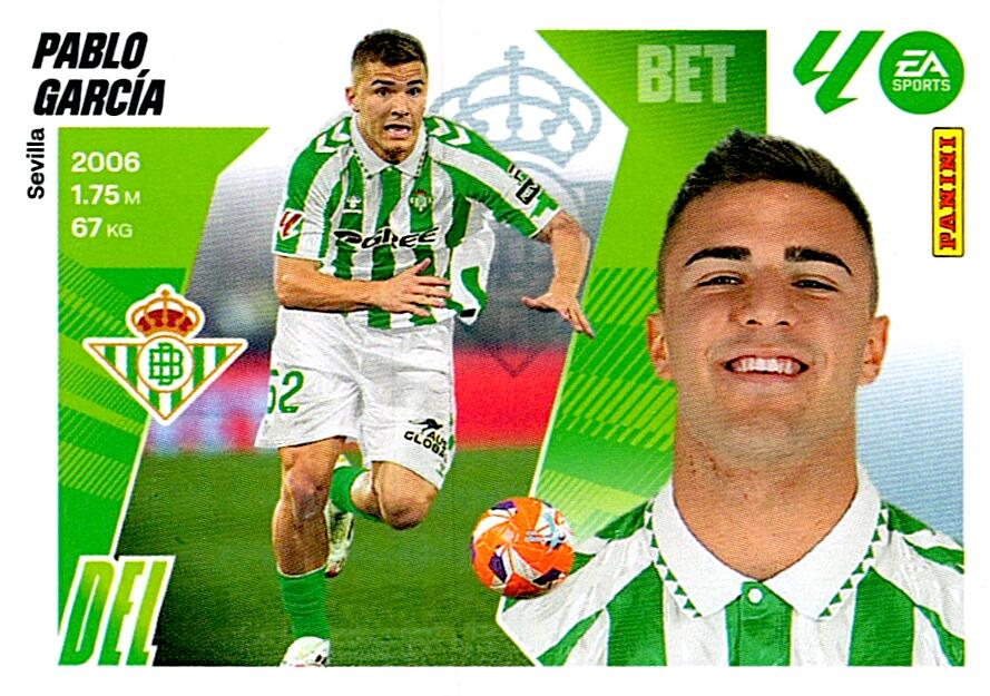 LIGA ESTE 2025/2026 REAL BETIS PABLO GARCIA Nº16 SEGUNDA EDICION