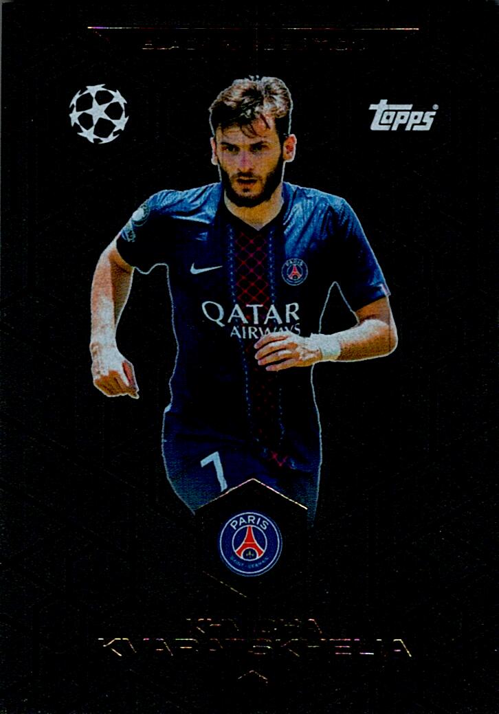 MATCH ATTAX CHAMPIONS LEAGUE 2025/2026 KVARATSKHELIA BLACK EDGE EDITION NºBE8